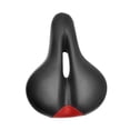 thumbnail image 1 of Sillín de bicicleta de montaña unisex, transpirable, hueco, de cuero PU Rojo, 1 of 8