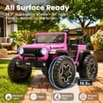 thumbnail image 2 of 24V Jeep Wrangler Rubicon Ride On Car 2 Seaters for Big Kids, Powered Ride On w/4 Wheels Spring Suspension, Parent Remote Control, LED Lights, Bluetooth, MP3, Ride On Toy for Ages 3-8, 2 of 9