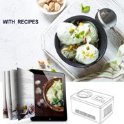Homtone Ice Cream Maker No pre-Freezing Automatic Machine 2.1 Quart w/ Built-in Compressor & LCD Timer Gelato in 30-60 min