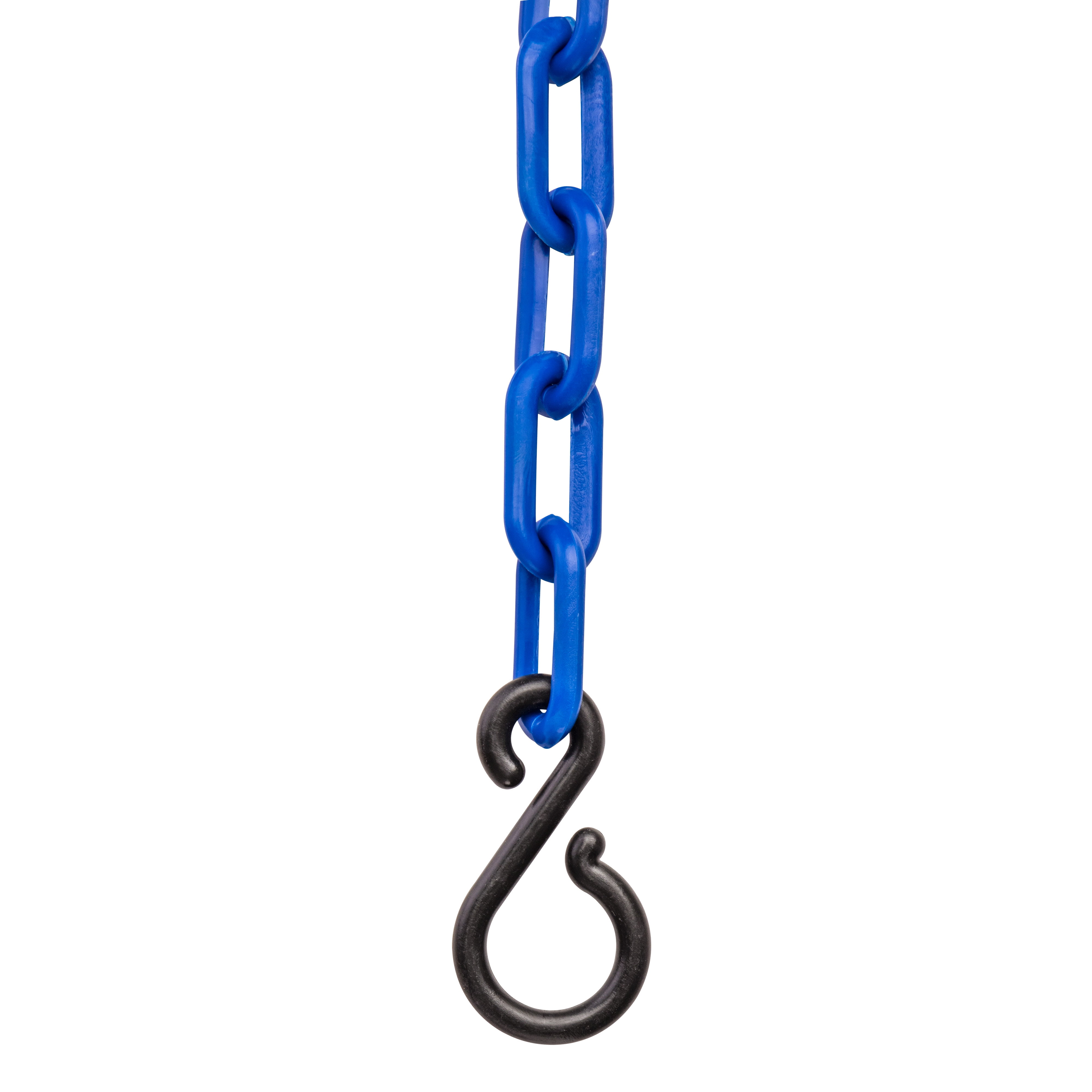 US Weight Chainboss 2" x 25' Blue Plastic Safety Chain with SunShield UV Resistant Technology