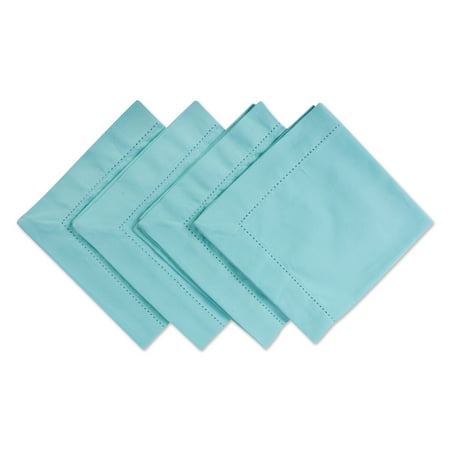 Basic Napkin - DII Aqua Hemstitch Napkin (Set of 4), 18x18