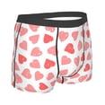 thumbnail image 3 of Balery Pink Hearts1 Men's Boxer Briefs, Soft and Breathable Cotton Underwear with nylon Waistband-Small, 3 of 9