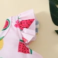 thumbnail image 6 of RUTAYY 0 2 Year Old Baby Girls Short 2PCS Swimsuit Flying Sleeve Printed Fruit Top Flounces Short Set Swimming Summer Beach Vacation Boho Swimwear Beachwear,9-12 Months, 6 of 9