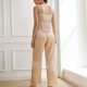 thumbnail image 3 of Gibobby Pijamas para mujer Pijamas de mujer Lencería Lencería de satén Sexy Camisón Slips Conjuntos de dormir Sexy Slips Ropa de dormir Conjuntos de camisón(Oro Rosa,G), 3 of 5