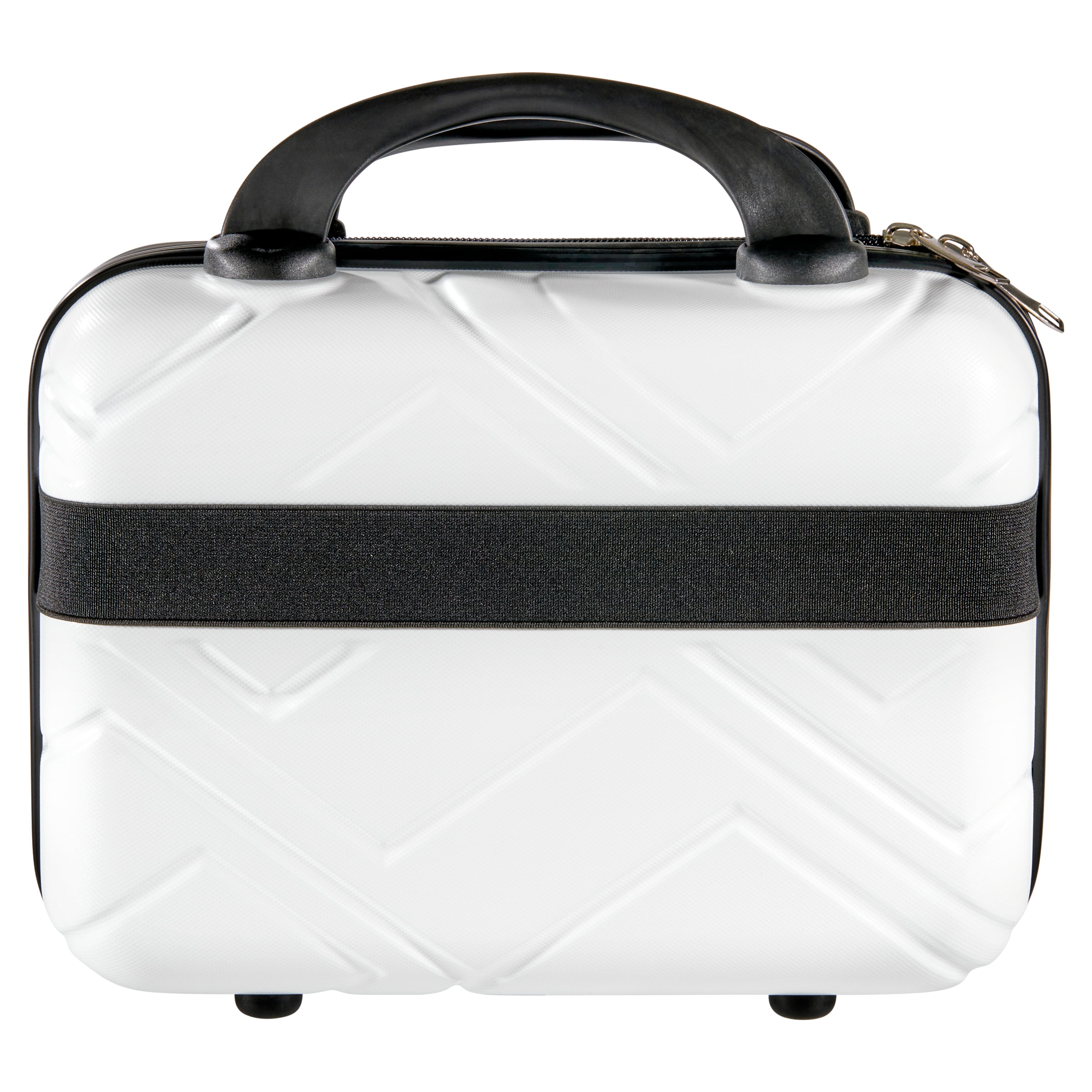 Walmart Hard Shell Cosmetic Travel Case for Makeup or Toiletries, White, Size 11.8" x 10.8" x 5.9"