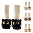 thumbnail image 3 of Kids Cat Plush Slippers, Winter Warm Cartoon Slip On House Slippers, Thick Non Slip Sole Indoor Bedroom Slippers for Girls Boys 5-13 Years, 3 of 9
