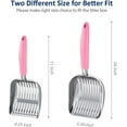 thumbnail image 2 of Cat Litter Scoop, Aluminum Alloy Sifter, Kitty Metal Scooper, Deep Shovel, Long Handle, Poop Sifting, Kitten Pooper Lifter, Durable, Heavy Duty, for Litter Box, 2 of 9