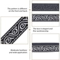 thumbnail image 4 of 10m Long Black Floral Pattern Embroidery Ribbon 3.3cm Wide Ethnic Style Jacquard Swirl Wired Ribbon Polyester Webbing Decorative Tyrolean Ribbon for Gift Wrapping Party Decoration, 4 of 7