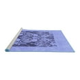 thumbnail image 2 of Ahgly Company Machine Washable Indoor Rectangle Abstract Blue Modern Area Rugs, 4' x 6', 2 of 4