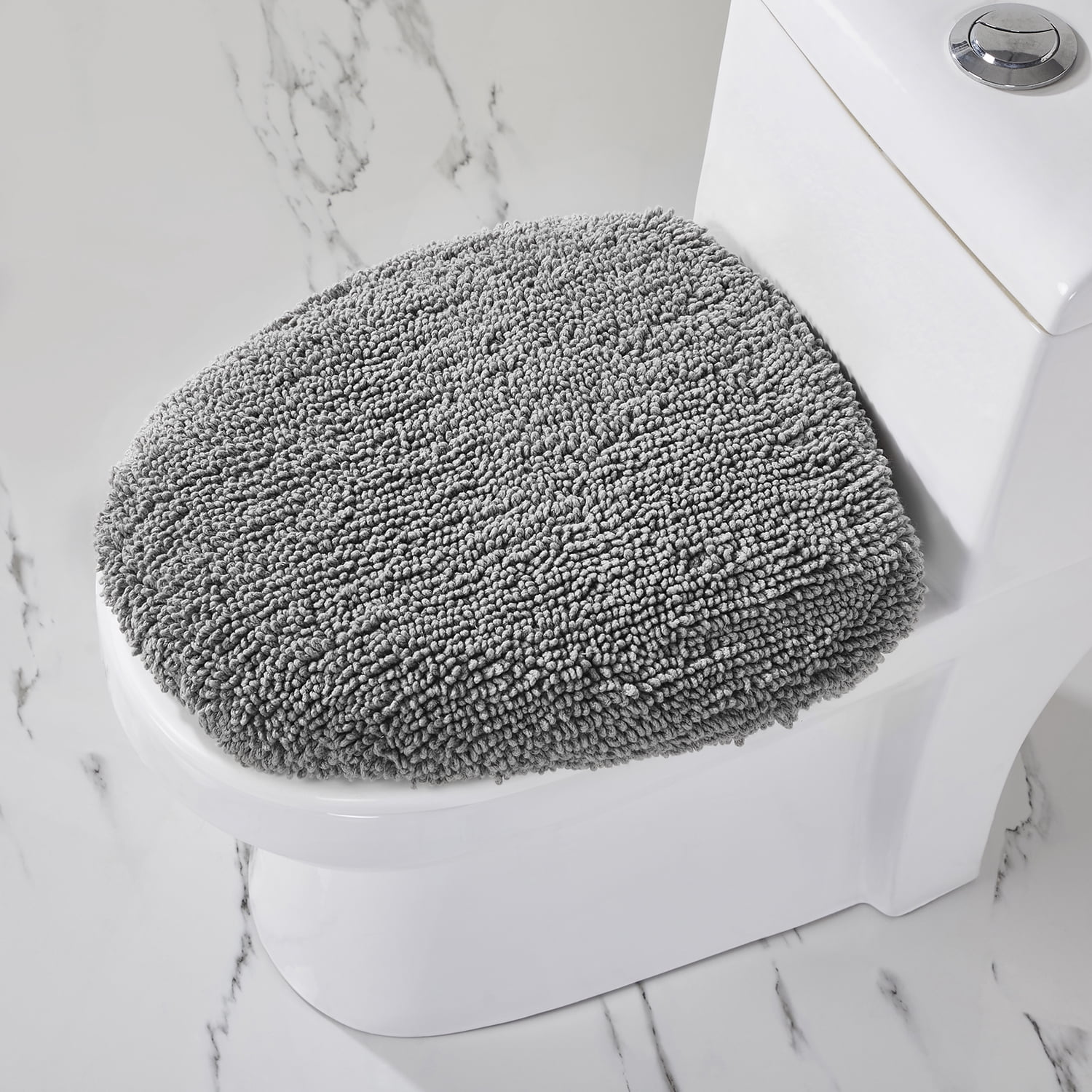 Better Trends 6 Piece Bathroom Rug Set, 100% Cotton, Extra Soft Tufted Bath Mat, Water Absorbent & Non Slip Bath Rug, (Gray) Granada Collection