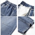 thumbnail image 4 of UACY Boys Baggy Jeans Casual Y2K Straight Wide Leg Denim Pants Teen Preppy Loose High Waisted Vintage (Blue, 15-16 Years), 4 of 8