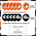 thumbnail image 4 of 20psc Orange Black Ghost Theme Balloon, printed with orange Halloween Ghost pattern, both orange and black balloons have Halloween Ghost decoration party supplies, 4 of 5