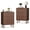 Brown, variant on Black Fluted Nightstands Set of 2 - 3 Drawer Engineered Wood Bedside Tables with Rose Gold Handles
