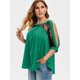 thumbnail image 2 of Grupo abierto de encaje de hombro curvo Hem más el tamaño de la blusa Rosegal Blusas Tallas Grandes, 2 of 5