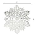 thumbnail image 6 of Set of 6 Snowflake Shape Placemats, Kitchen Table Mat, Seasonal Holiday Christmas Place Mats for Party Dining Table Silver 15inch, 6 of 6