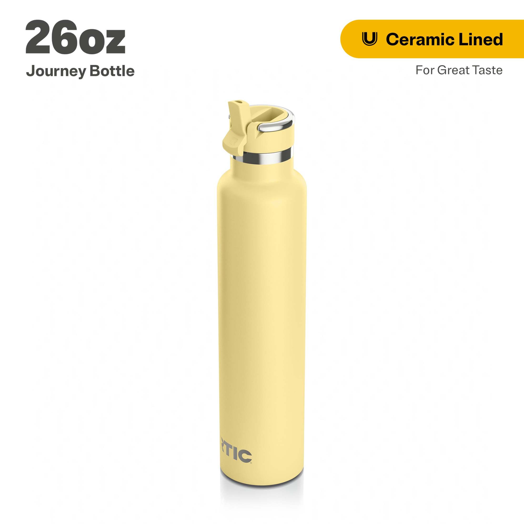 RTIC 26 oz Journey Water Bottle with Straw Lid, Yellow photo 1