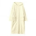 thumbnail image 4 of Nightgown for Women Long Sleeve Hooded Fuzzy Robes for Women Long Warm Robes Women's Robes Women's Long Nightgowns, 4 of 4