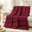 Red, variant on Unikome Lightweight Down Throw Blanket, Soft Peach Skin Fabric Feather and Down Fiber Throw for Bedroom Sofa, All Season Warm Comfortable Reversible Blanket, Red