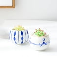thumbnail image 4 of EeaseCA 3 Pcs Painted Pot Ceramic Flowing Serial Set Succulent Plant Pot Cactus Plant Pot Flower Pot Container Planter Bonsai Pots, 4 of 7
