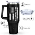 thumbnail image 3 of 40 oz Tumbler with Handle and Straw Lid Leak Proof - Best Dad Ever Birthday Gifts for Dad Mens Father's Day - Stainless Steel Cup Dishwasher Safe, 3 of 7