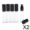 thumbnail image 1 of Atomizador de perfume recargable Yinane Botella de spray vacía 2 piezas tapa negra 5x 8ml, 1 of 3