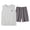 Gray1, variant on RKSTN Mens Pajamas Set Plus Size Sleepwear Sleeveless Tank Tops and Pajama Shorts Set Lightweight 2 Piece Loungewear Sets