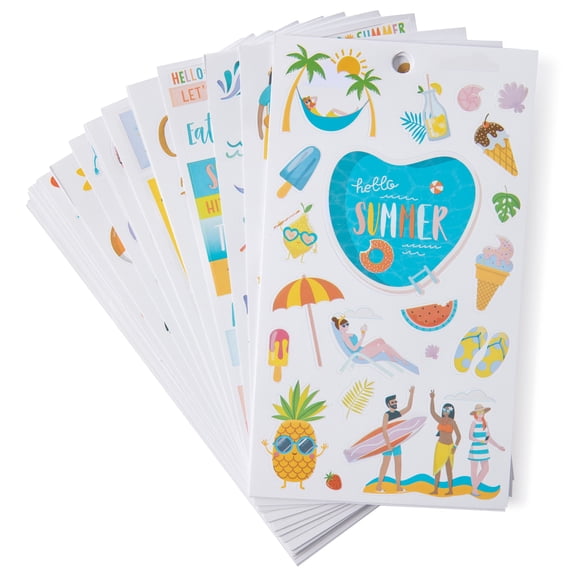 Recollections Hello Summer Stickers, 12 Pack