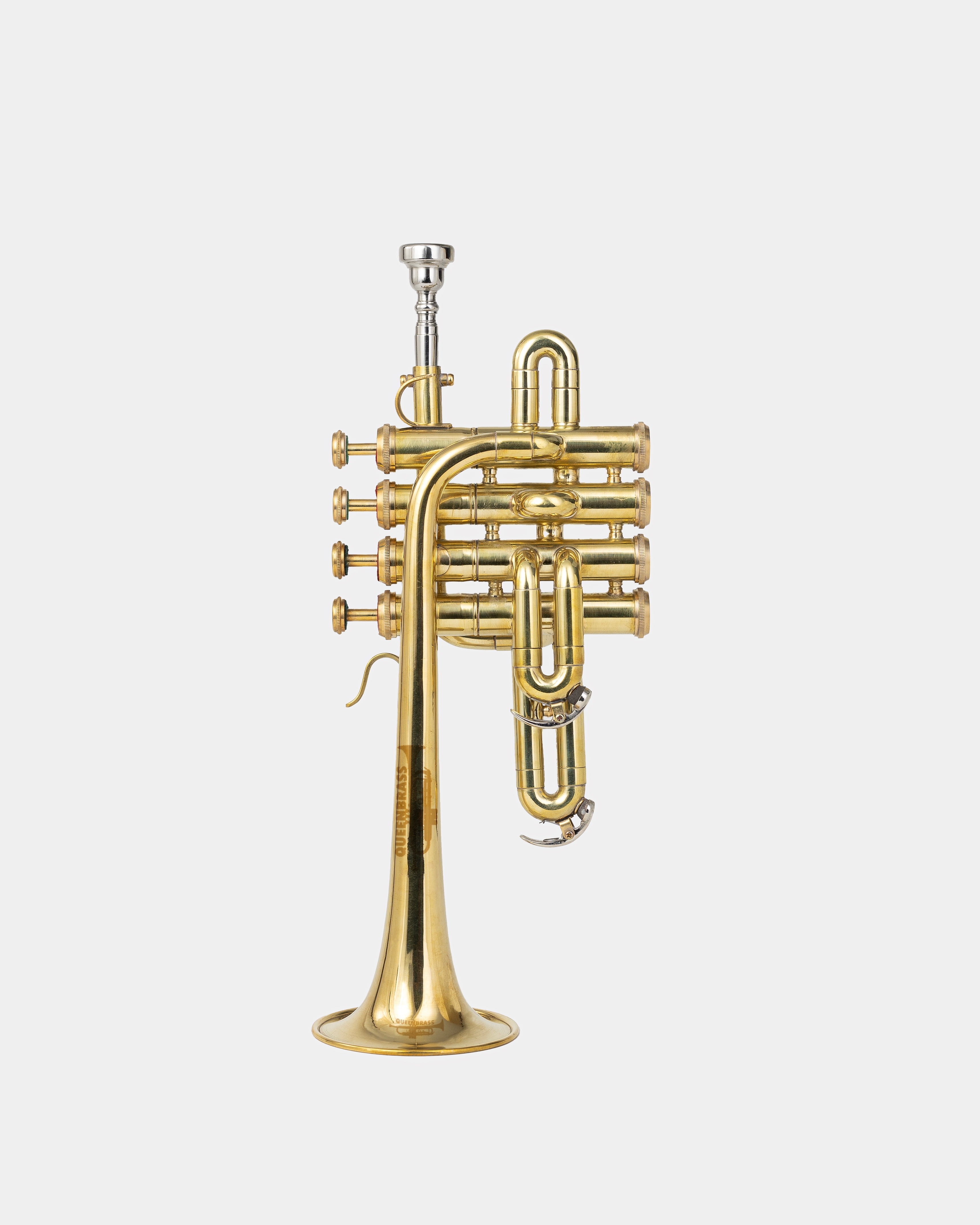 Piccolo trumpet Gold brass finish with hard case bag and mouthpiece