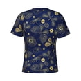 thumbnail image 6 of Vsdgher Vintage Golden Butterfly Print Men's Dry Fit Mesh Athletic Shirts Moisture Wicking Tennis T-Shirt Tops, 6 of 9
