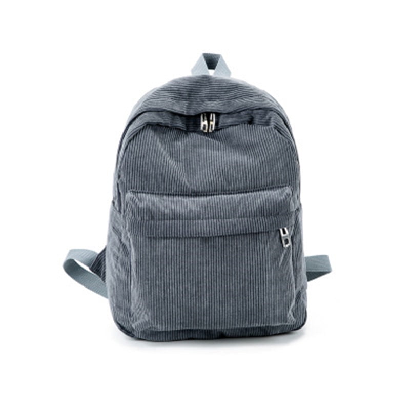 KEROUSIDEN Student Backpack Corduroy Backpack Large Capacity Casual Light Travel Bag Computer Backpack