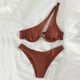 thumbnail image 1 of Traje de baño para mujer, bikini de dos piezas con hombros descubiertos y soporte de acero, color liso, trajes de baño para mujer, conjuntos de bikini para mujer, trajes de baño de bikini para mujer, 1 of 3