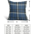 thumbnail image 5 of Blue Plaid Pillow Covers 16x16 Set of 2 Buffalo Tartan Print Autumn Themed Decorative Throw Pillows Outdoor Pillowcase Square Linen Farmhouse Cushion Case Decor for Couch Sofa Bed, 5 of 6