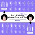 thumbnail image 2 of Kit de uñas de gel PEACECOLOR Almond con 240 puntas de uñas transparentes, 2 of 9
