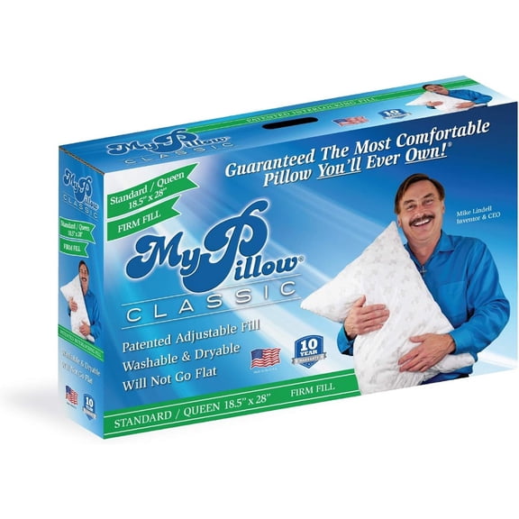 Bedding Bed Pillows for Sleeping Size, Perfect for Back, Stomach or Side Sleepers My Pillow Classic Pillow, Firm