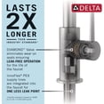 thumbnail image 3 of Delta Lenta Brushed Nickel Kitchen Faucet with Pull Down Sprayer, Modern Single Hole Kitchen Sink Faucet, Single Handle, SpotShield Stainless, 3 of 8