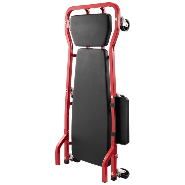 KFFKFF Chaise Longue Roulante de Réparation Auto, 44 Pouces, Supporte jusqu'à 300 lbs, Équipée de 6 Roues, Appui-Tête et Plateau à Outils Rembourrés Réglables, Construction en Acier Robuste, Idéal pour Garages, Ateliers