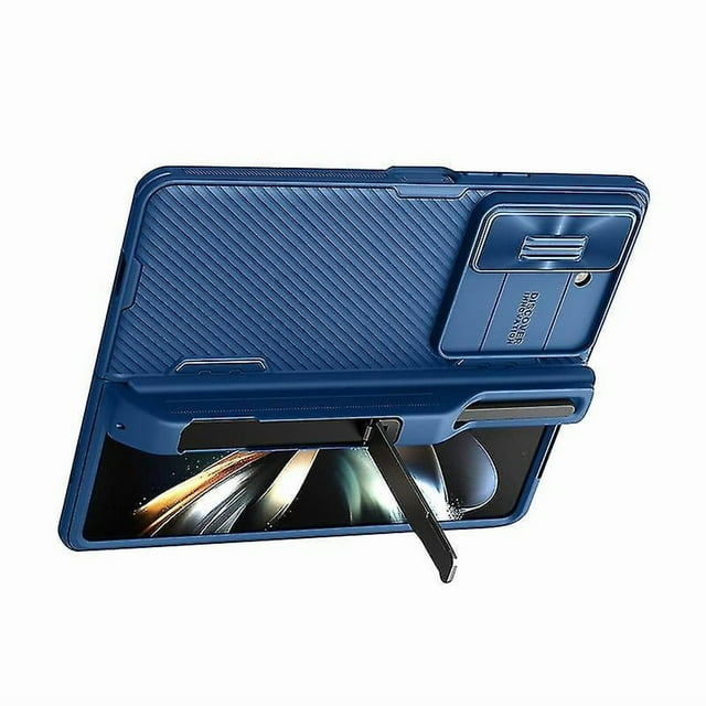 Case For Samsung Galaxy Z Fold 5 With Kickstand & S Pen Holder, Skin Feel Anti-scratch Shockproof Case With Camera Protection