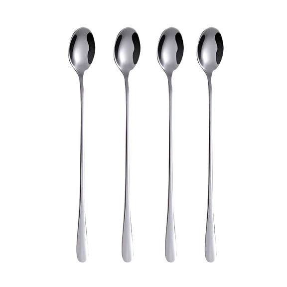 ACDANC Tableware 9" Long Handle Iced Tea Spoon Coffee Spoon Ice Spoon Stainless Steel Mixing Spoon Set Of 4