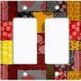 thumbnail image 6 of Metal Light Switch Plate Cover Colorful Safari African Tribal Art Pattern SFR005, 6 of 13