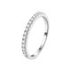 thumbnail image 3 of Anillo de bodas pequeño brillante de plata esterlina S925 para parejas, anillo de fila con diamantes de moissanita, anillo de pareja a juego para mujer, 3 of 5