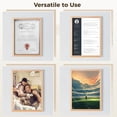 thumbnail image 4 of 2Pcs Wood Picture Frames, Wood Photo Frames, Rustic Natural Beech Wood Picture Frames, Set of 2 Nail-free Wood Frames for Diploma, Certificate, Photo, Poster, Personal Profile, 4 of 5