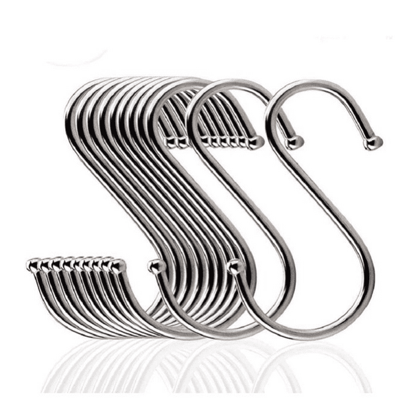 S Hooks for Hanging, Heavy Duty Stainless Steel S Hook Hanger, Bird Feeder  Hanger Hook, Pot Rack Hooks, Clothes, Bags, Towels, Cups, Plants Hooks for  Kitchen, Bathroom, Garden, Work Shop 