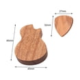 thumbnail image 6 of Joernso 1 Set Guitar Pick Box Anti-Scratch Large Space Compact Guitar Pick Holder Wooden Plectrum Storage Case for Instrument, 6 of 8