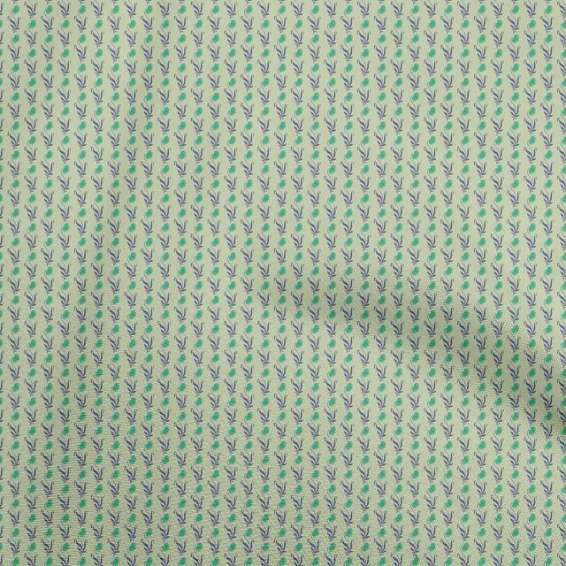 oneOone Cotton Cambric Green Fabric Asian Block Craft Projects Decor Fabric Printed By The Yard 42 Inch Wide