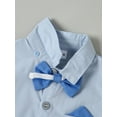 thumbnail image 4 of CARETOO Toddler Boy Clothes Formal Suits Cotton Fabric Shirt Suspender Pants Outfit Sets Party 1-5T, 4 of 14