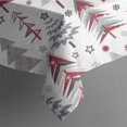 thumbnail image 5 of White Christmas Tree Pattern Square Tablecloth,Waterproof Square Table Cover,Wipeable Spillproof Washable Table Cover for Home Kitchen Party Decor 42"X42"(107x107cm), 5 of 6