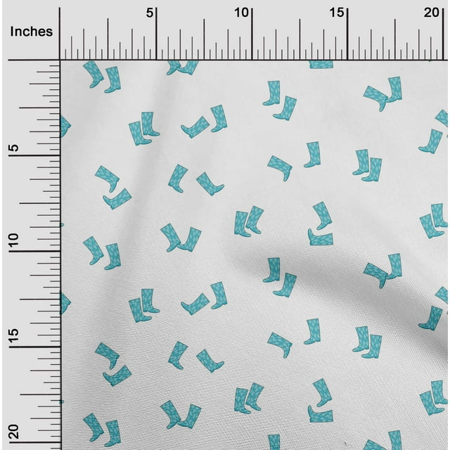 oneOone Cotton Poplin Fabric Boots Fashion Decor Fabric Printed BTY 56 Inch Wide