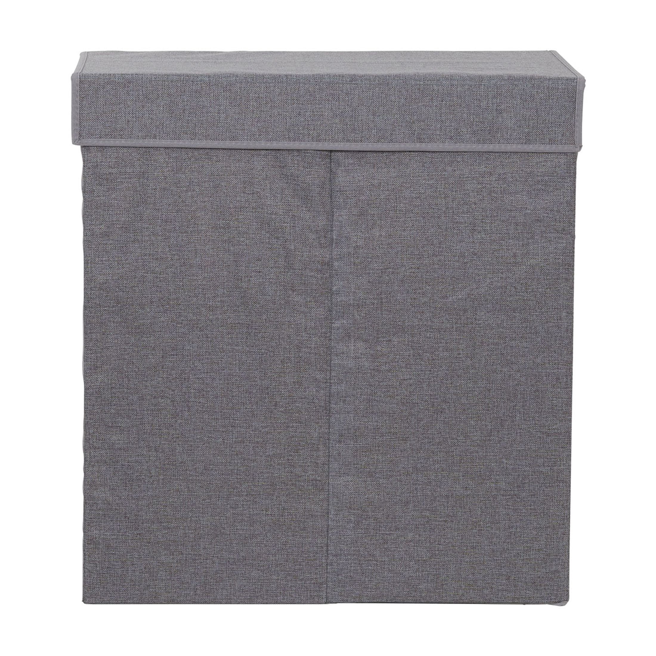 Household Essentials Collapsible Laundry Sorter with Lid, Gray