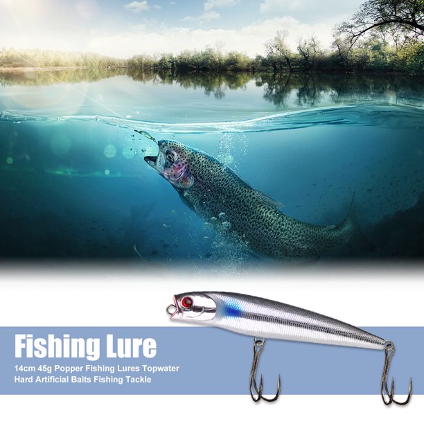 Pesca 14cm 45g Popper Señuelos Cebos artificiales duros Tackle (B-01) Sywqhk Para Estrenar