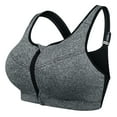 thumbnail image 1 of Women's Medium Support Front zipper Wirefree Removable Cups Yoga Sport Bra For Running Cycling Boxing Playing Balls, 1 of 8